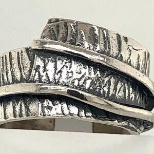 Sterling  Freeform Designer Freeform  Ring  Sz 8